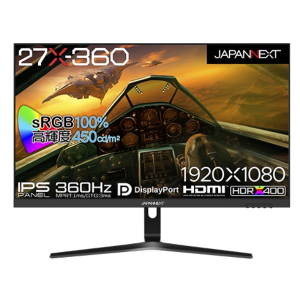 Q[~OtfBXvC/27^/1920×1080/HDMI×2ADP×2/ubN/Xs[J[:L/2Nۏ JN-360IPS27FHDR