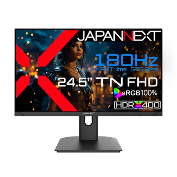 Q[~OtfBXvC 24.5^/1920×1080/HDMI×2ADP×1/ubN/Xs[J[L/1Nۏ JN-245GT180FHDR