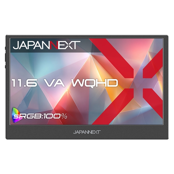 JAPANNEXT 液晶ディスプレイ 11.6型/2560×1440/miniHDMI×1、USB-C×2