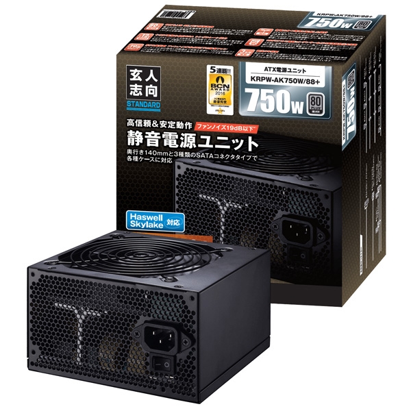 80PLUS SILVER擾 ATXd 750W KRPW-AK750W/88+ 4988755-029483