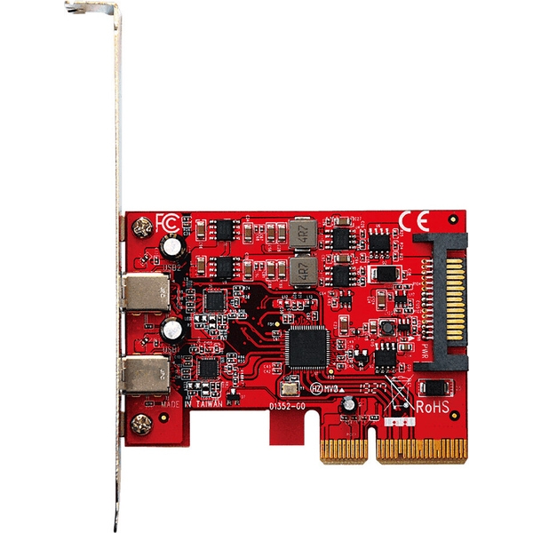 ASM3142 USB3.2 Type-C x2 C^[tF[X(PCI-Express x4ڑ) USB3.2C-P2-PCIE3 4988755-053259