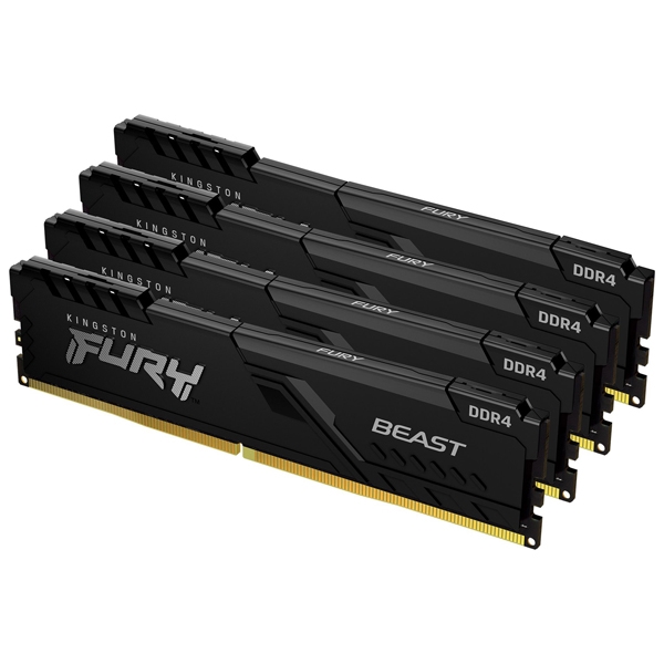 16GB DDR4 2666MHz CL16 DIMM (Kit of 4) FURY Beast Black KF426C16BBK4/16