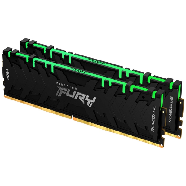 64GB DDR4 3000MHz CL16 DIMM (Kit of 2) FURY Renegade RGB KF430C16RBAK2/64