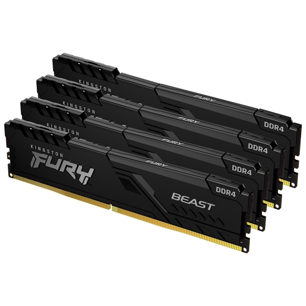 32GB DDR4 3200MHz CL16 DIMM (Kit of 4) FURY Beast Black KF432C16BBK4/32