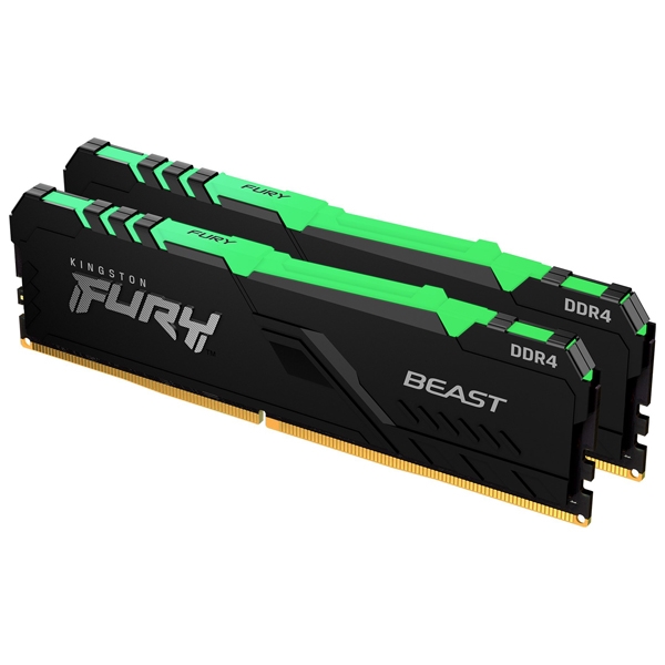 16GB DDR4 3000MHz CL15 DIMM (Kit of 2) FURY Beast RGB KF430C15BBAK2/16