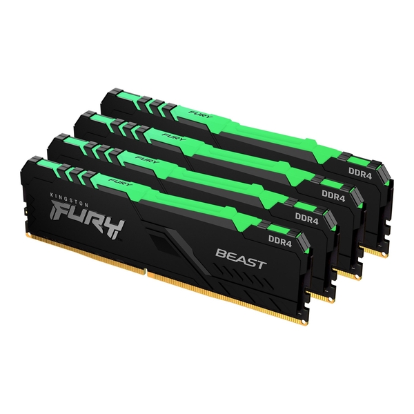 64GB DDR4 3000MHz CL15 DIMM (Kit of 4) FURY Beast RGB KF430C15BB1AK4/64