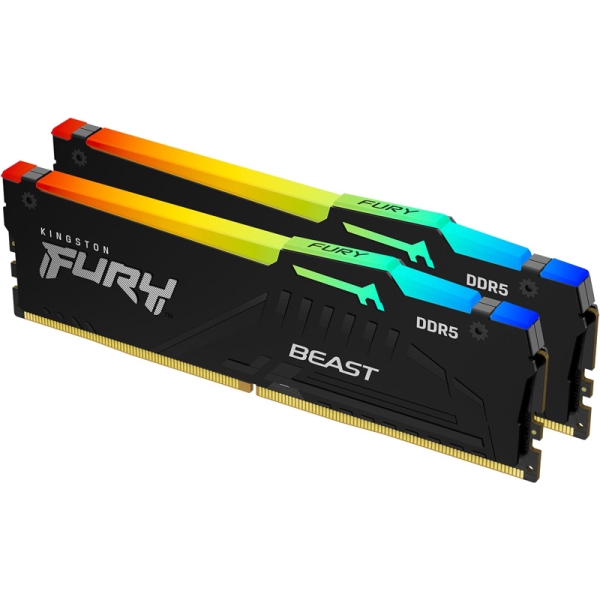 32GB DDR5 6000MHz CL40 DIMM Kit of 2 FURY Beast RGB KF560C40BBAK2-32