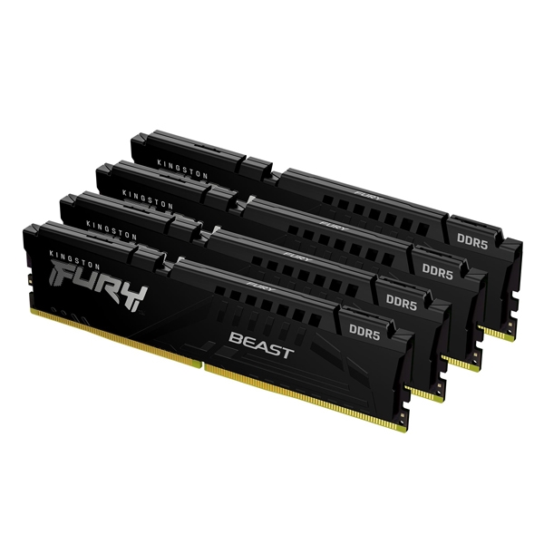 128GB DDR5 5200MHz CL40 DIMM (Kit of 4) FURY Beast Black XMP KF552C40BBK4-128