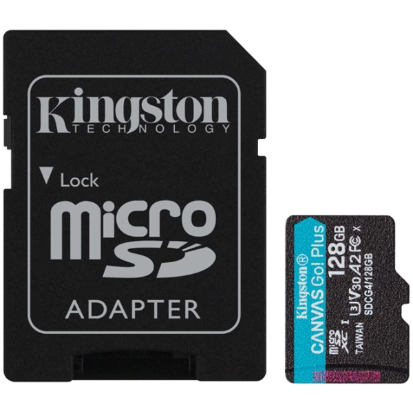 128GB microSDXC Canvas Go! Plus Gen4 200MB/s A2 U3 V30 Card + Adapter SDCG4/128GB