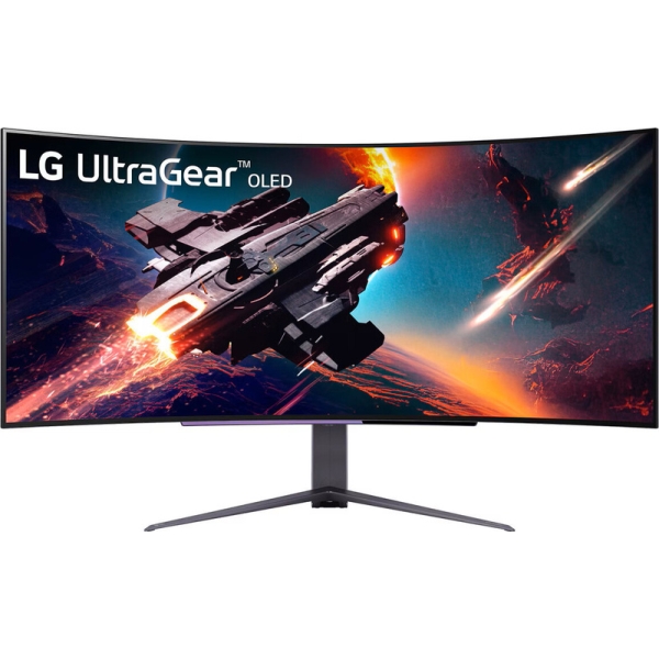 有機ELディスプレイ 44.5型/3440×1440/HDMI、DP、USB-C(PD65w)/ブラック/スピーカー:あり/Gaming/OLED/800R湾曲/DCI-P3 98.5%/VESA AdaptiveSync/240Hz/応答速度0.03ms 45GS96QB-B