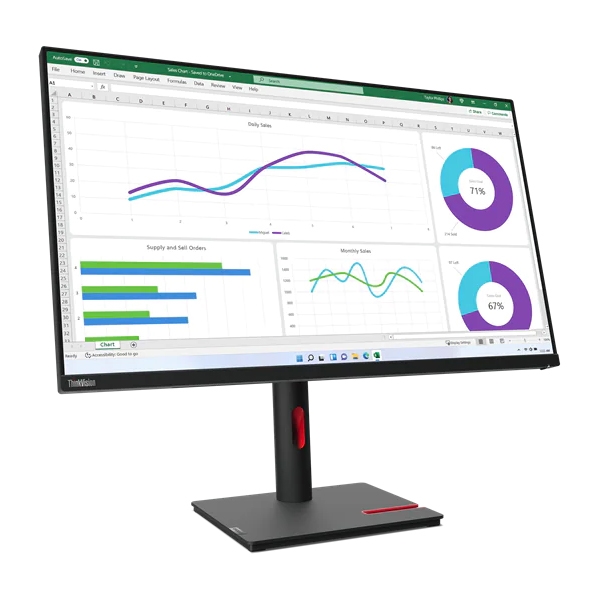 ThinkVision T32h-30 (31.5^/2560×1440/DisplayPort x1AHDMI x1AUSB Type-C x1//Xs[J[Ȃ) 63D3GAR1JP