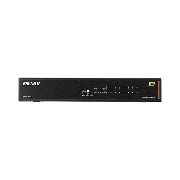 バッファロー 10GbE 8ポート スイッチングHub LXW-10G8 - NTT-X