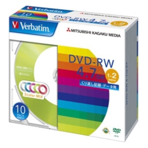 DVD-RW 4.7GB PCf[^p 2{Ή 10XP[X J[~bNX DHW47NM10V1