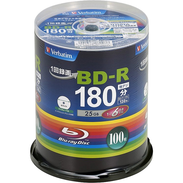 BD-R (Video) 1^p 130 1-6{ 100XshP[X100P CNWFbgv^Ή(zCg) ChGAΉ VBR130RP100SV4