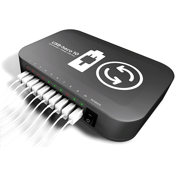2.1A急速充電対応USBハブ USB-haco10 IPC-UH-10