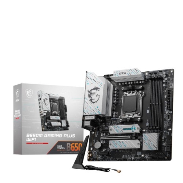 AMD B650チップセット搭載MicroATXマザーボード/AMD Ryzen 8000/7000シリーズプロセッサー(Socket AM5)対応/DDR5-7200+(OC)MHz/Wi-Fi 6E B650M GAMING PLUS WIFI