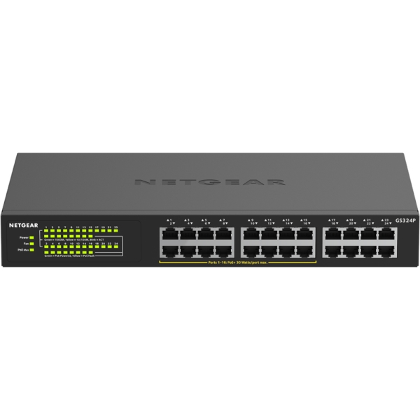 PoE+対応(190W) ギガビット24ポート アンマネージスイッチ GS324P GS324P-100AJS