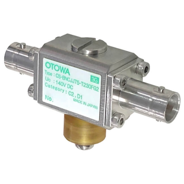 ハイビジョンITVカメラ用SPD(避雷器)/最大連続使用電圧Uc:140VDC/カメラ側用フロート型 CS-BNCJJ75-T230FG2