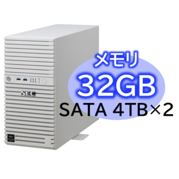 Express5800/D/T110m Xeon E-2414 4C/32GB/SATA 4TB*2 RAID1/W2022/^[ 3Nۏ NP8100-2995YP8Y