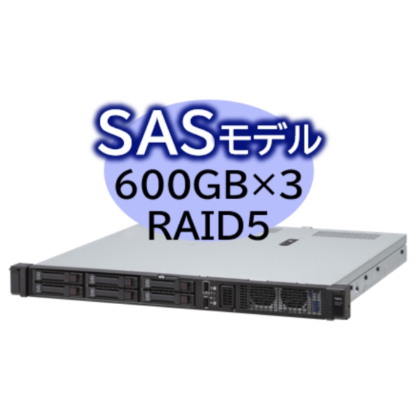 Express5800/D/R110m-1 Xeon E-2434 4C/16GB/SAS 600GB*3 RAID5/W2022/bN NP8100-3004YP4Y