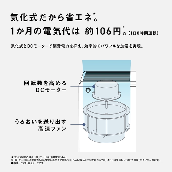 パナソニック(家電) ヒーターレス気化式加湿機（中小容量タイプ