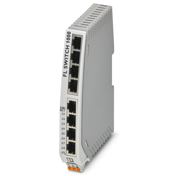 産業用イーサネットスイッチ/薄型イーサネットスイッチ/10・100Mbps/RJ45ポート×8 FL SWITCH 1008N