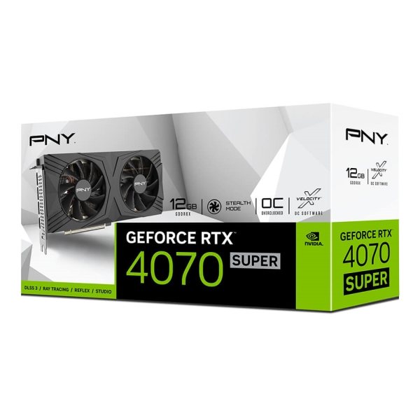 OtBbN{[h PNY GeFORCE RTX 4070 Super 12GB VERTO OC DUAL FAN VCG4070S12DFXPB1-O