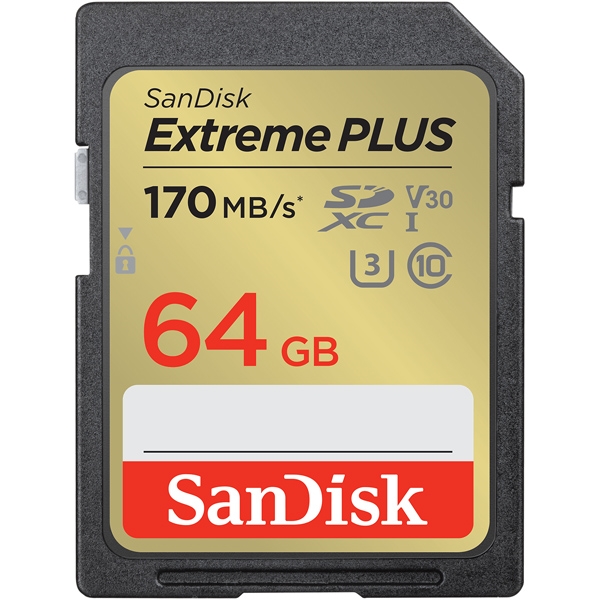 SanDisk Extreme PLUS SDXC UHS-IJ[h 64GB SDSDXWH-064G-JNJIP