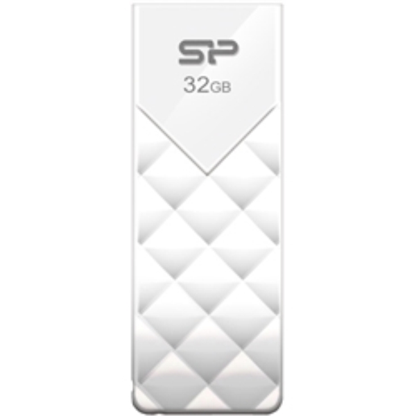 USB2.0フラッシュメモリ Ultima U03 32GB スノーホワイト スライド式  5年保証 SP032GBUF2U03V1W
