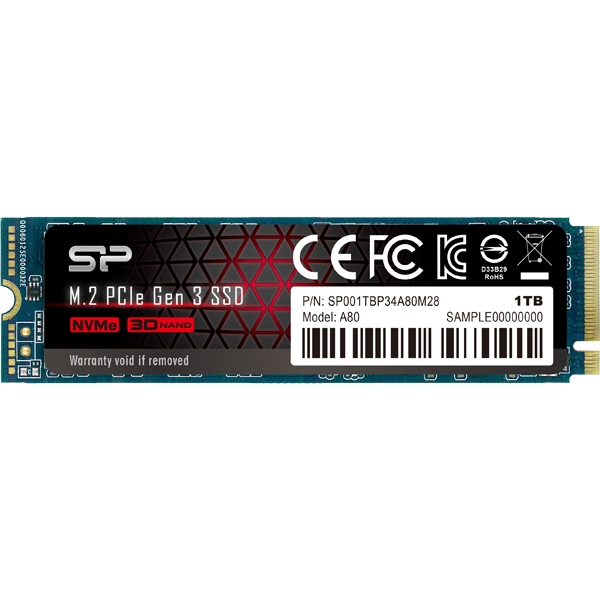 M.2 Gen3 x4 type2280 1TB SSD SP001TBP34A80M28