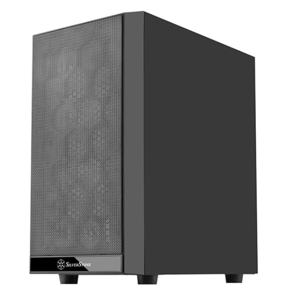 ミニタワーケース ブラック+強化ガラス製ウィンドウ SST-PS15B-G
