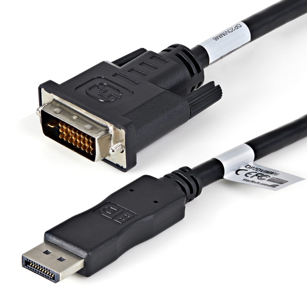 DisplayPort - DVIϊP[u 1.8m 1920x1200Ή fBXvC|[g(IX)/DVIVON(IX)10pbN DP2DVIMM6X10