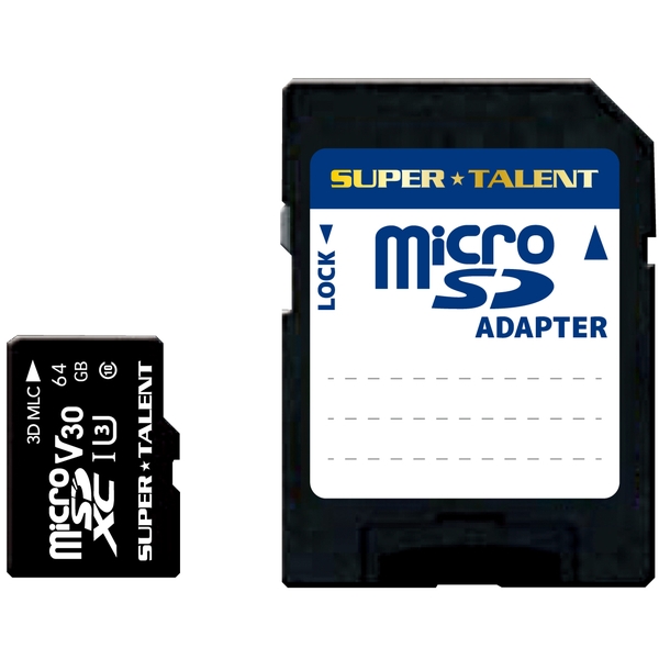 UHS-I ϋv 3D MLC NAND̗p microSDXC[J[h 64GB Class10 ϊA_v^t ST64MSU3PD