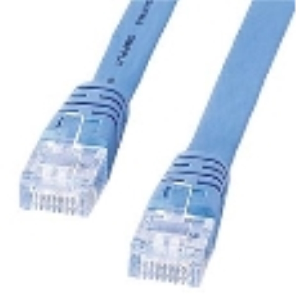 サンワサプライ UTPエンハンスドカテゴリ5より線フラットケーブル（1m