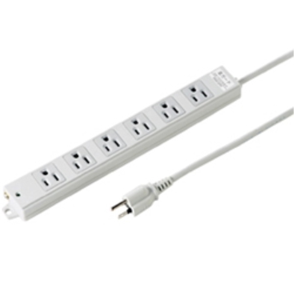 工事物件雷ガードタップ 3P・6個口 マグネット付き 3m TAP-K6NSP-3