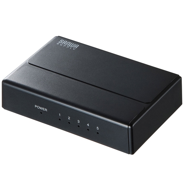 ギガビット対応 スイッチングハブ(5ポート・マグネット付き) LAN-GIGAP501BK