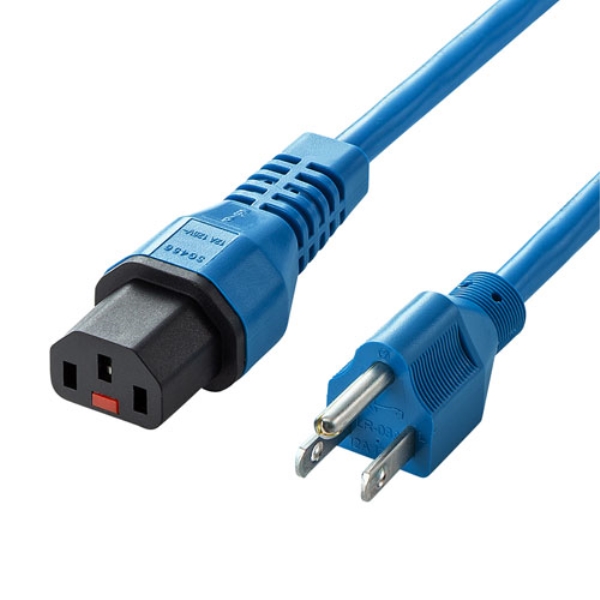 抜け防止ロック電源コード(ブルー・1m) APW12-515C13LK01BL