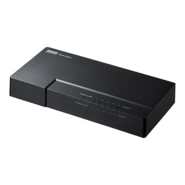 ギガビット対応 スイッチングハブ(5ポート・マグネット付き) LAN-GIGAP502BK