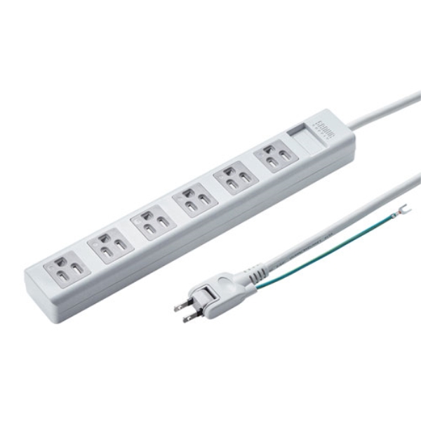 3P・6個口オートシャッター付き電源タップ(マグネット付き・5m) TAP-SH3650MG