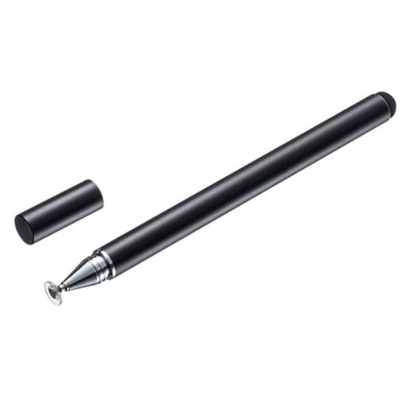 ディスク式&導電繊維タッチペン(ブラック) PDA-PEN50BK