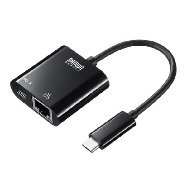 USB3.2 TypeC-LANϊA_v^(PDΉEubN) USB-CVLAN7BK