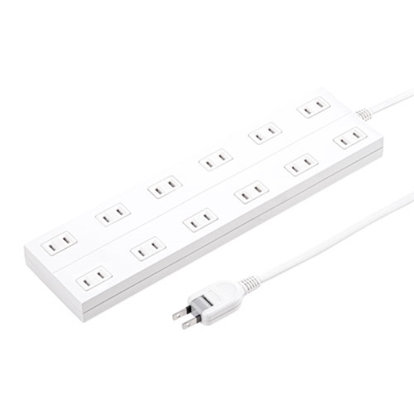 電源タップ(2P・12個口・1m) TAP-2312-1W