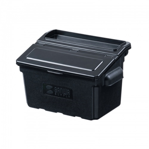 3段式ワゴン用蓋付きサイドBOX(小・ブラック) CART-FA3ST2BK