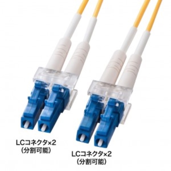 メガネ型光ファイバケーブル(シングル8.6μm、LC×2-LC×2、3m) HKB-LCLC1-03N