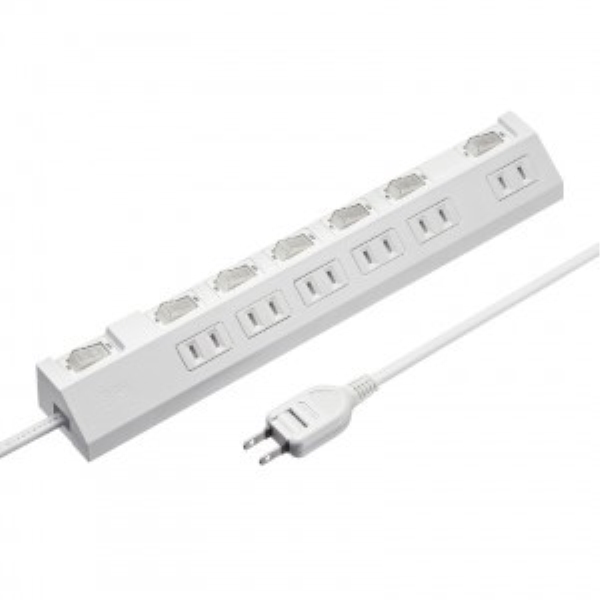 節電タップ(2P・6個口・2m・ホワイト) TAP-S30-2W