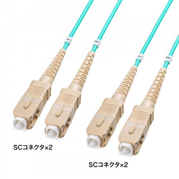 コード集合型光ファイバケーブル(マルチ50μmOM3、両端SC×2、70m) HKB-CSOM3SCSC-070