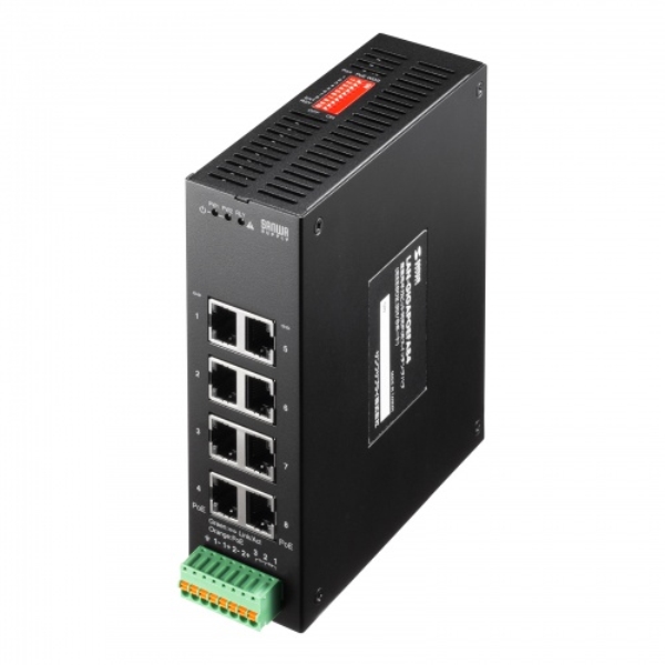 産業用ギガビット対応PoEスイッチングハブ(IEEE802.3bt/8ポート) LAN-GIGAPOEFA84