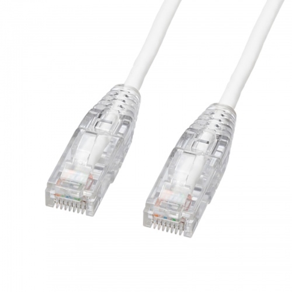カテゴリ6A LANケーブル(スリム、やわらか、ツメ折れ防止コネクタ、2m・ホワイト) KB-SL6AYS-02W