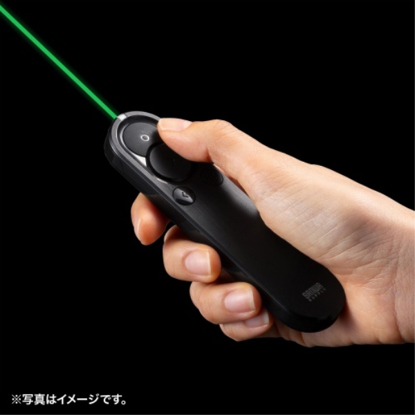 サンワサプライ 2WAYプレゼンター（グリーンレーザー・マウス操作対応