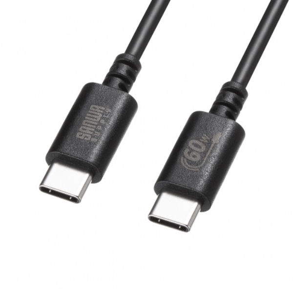 USB 2.0 Type-Cケーブル(PD60W・1m・ブラック) KU-CCP6010BK
